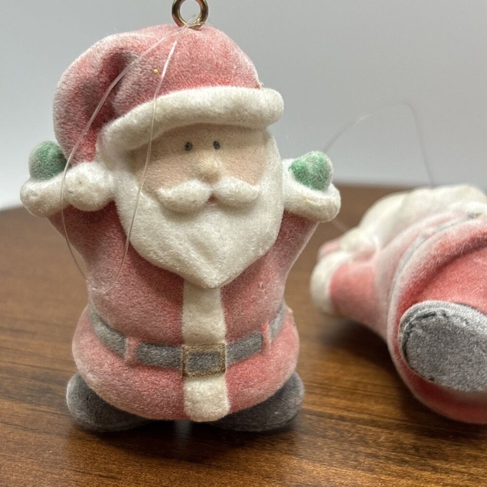 Vintage Russ Flocked Santa Clause- 3